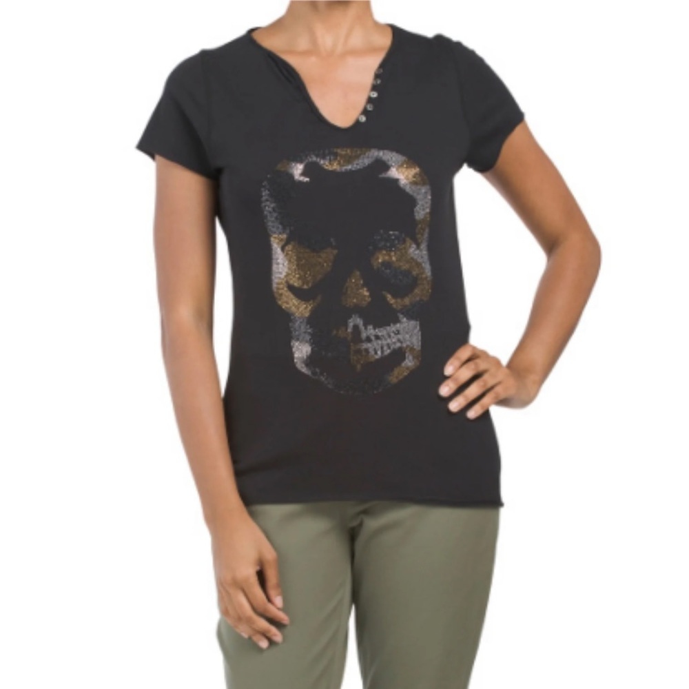 Zadig & Voltaire Skull Crystal Tee NWOT